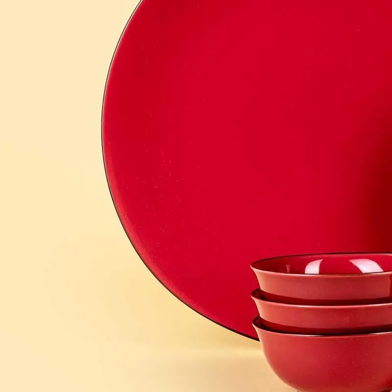 Basic Crimson-y Dinner Set - 18 Piece Set media 6