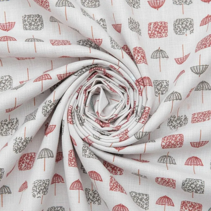 Hastina Parade Cotton Bedsheet (Red, Light Blue) - 180 TC media 5