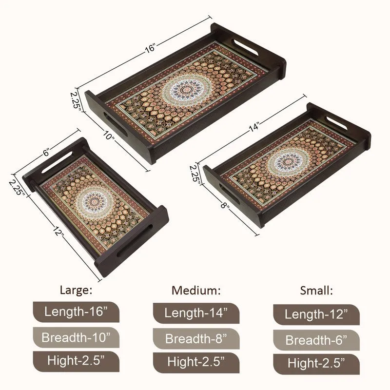 Rovya Wooden Serving Tray - Set Of Three media 9
