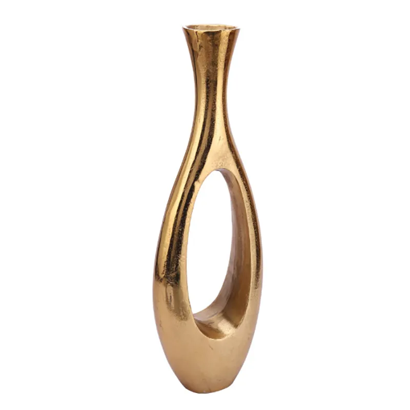 Azra Aluminium Vase - Gold media 3