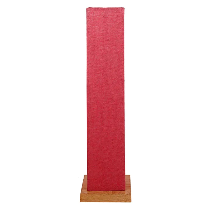 Ruya Wooden Tower Floor Lamp With Jute Shade - Pink media 4