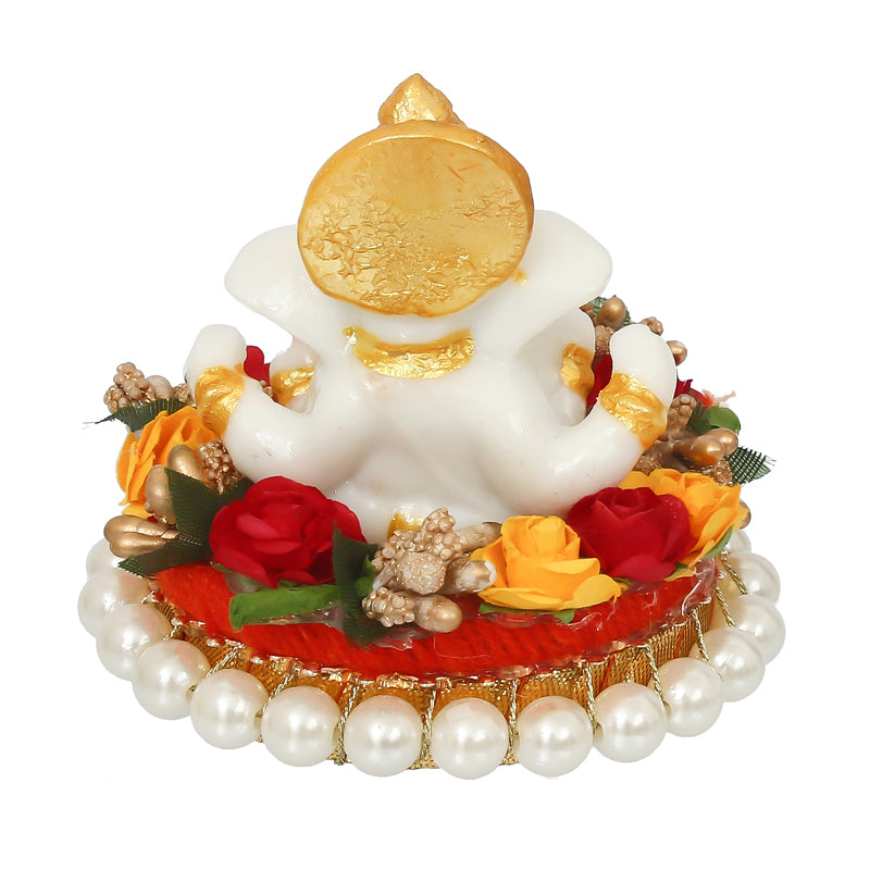 Lord Ganesha in Decorative Plate Idol media 5
