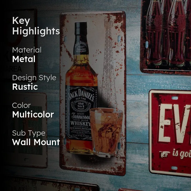 Jack Daniels Bottle Metal Wall Accent media 2