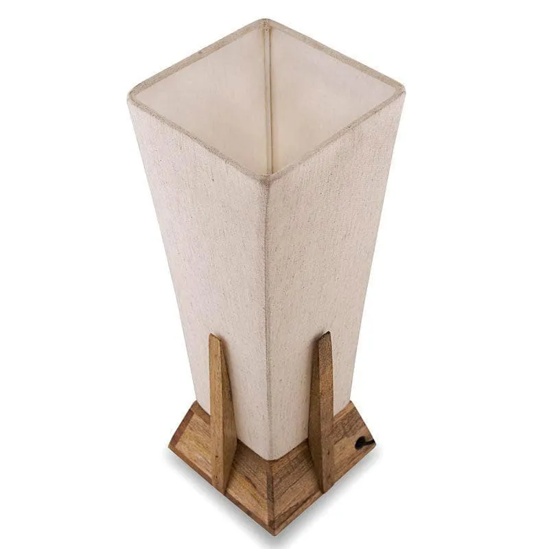 Retro Radiance Fabric Table Lamp - Brown,Beige media 3