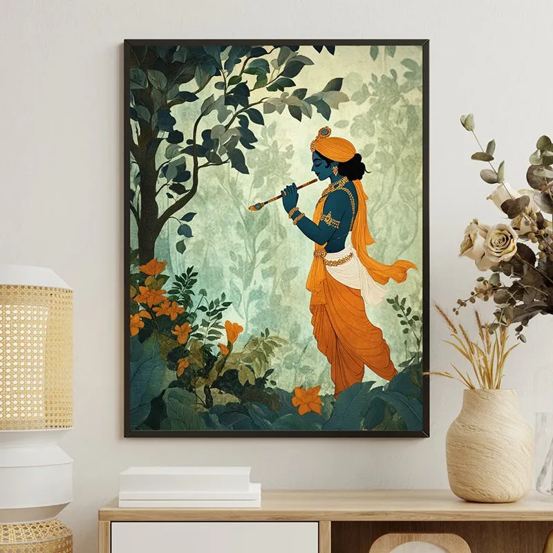 Vana Gopala Wall Art With Resin Frame media 1