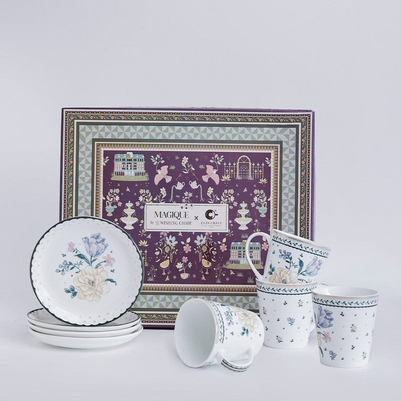 Magique by The Wishing Chair Emerald Ribbon Twilight Bloom Cups & Plates Giftbox - Eight Piece Set media 7