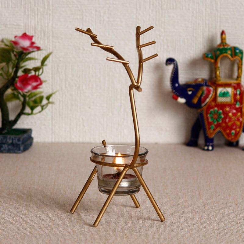 Deer Dream Tealight Candle Holder - Gold media 3