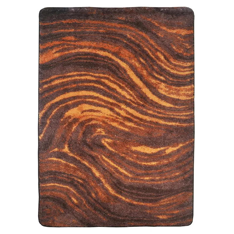 Alderman Abstract Micro Fiber Area Rug - Brown & Beige media 1