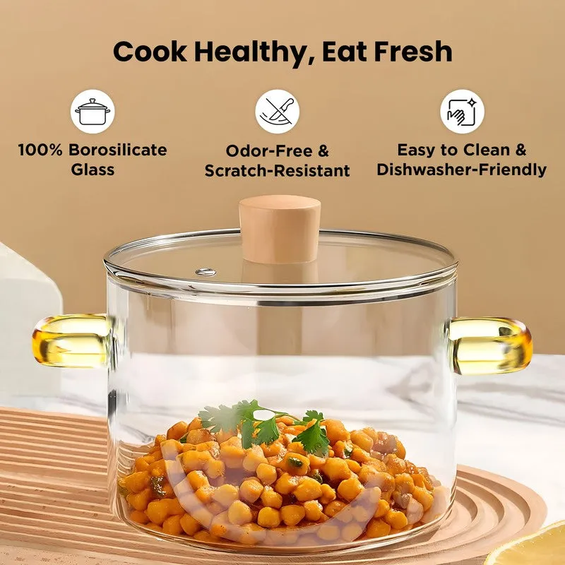 Cassa Glass Cooking Pot - 3000 ML media 6