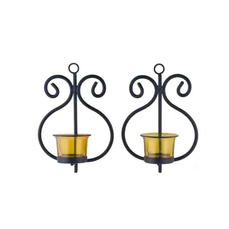Aureate Candle Holder - Black - Set Of Two media 5