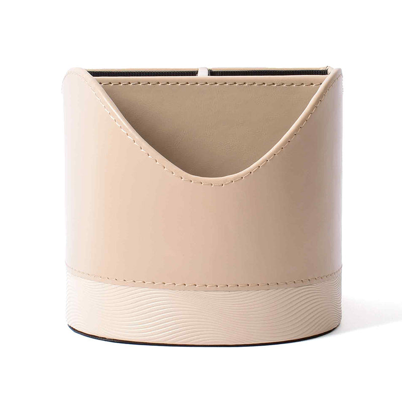 Veltrix Faux Leather Desk Organiser - Beige media 6