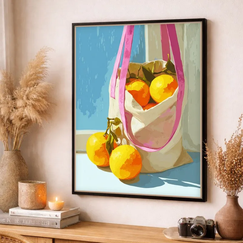 CitrusCharm Canvas Wall Painting - Black Frame media 3
