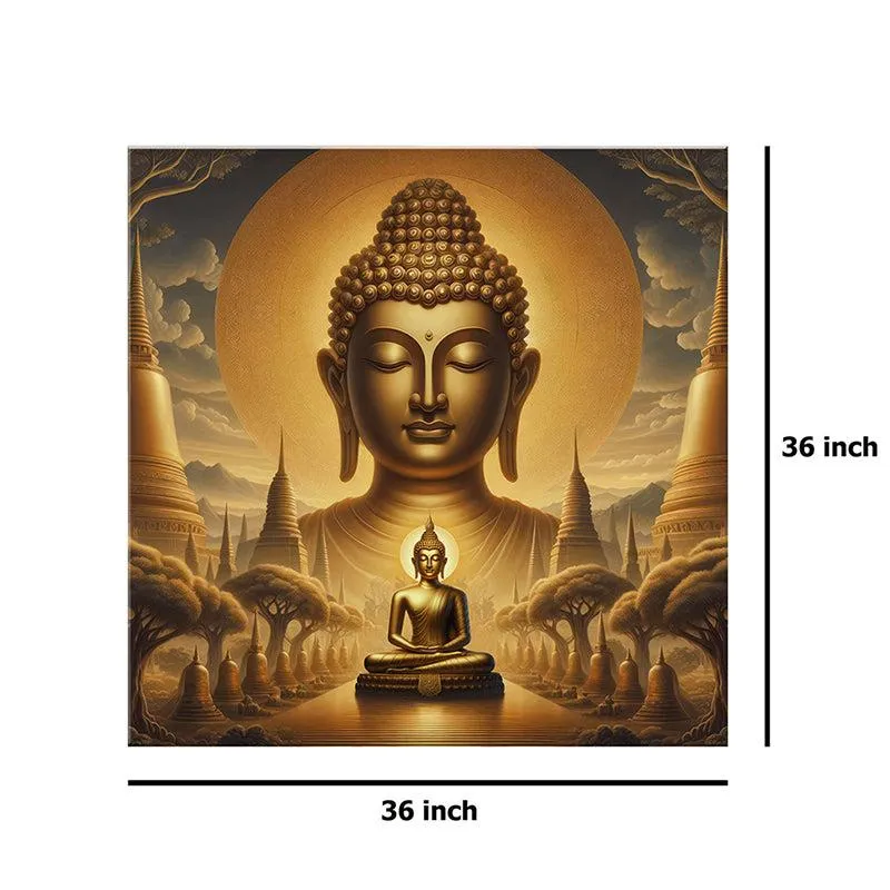 Serene Meditation Buddha Poly Canvas Wall Painting media 9