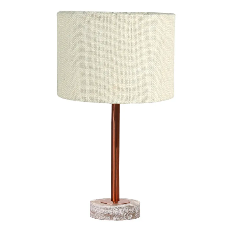 Sienna I Rodin Wooden Table Lamp - White,Copper media 4