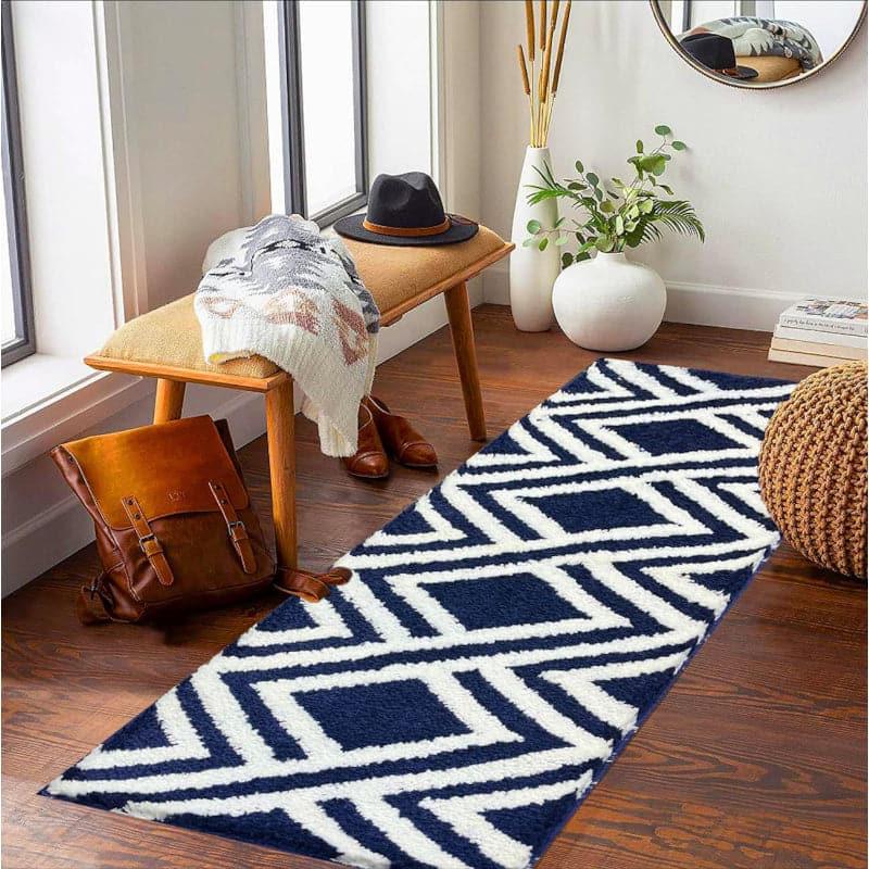 Luxe Plush Micro Fiber Runner Rug - Blue media 3