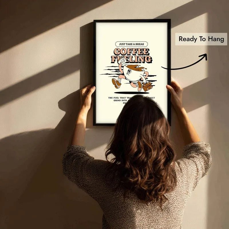 CoffeeRun Archival Canvas Wall Art - Black media 6