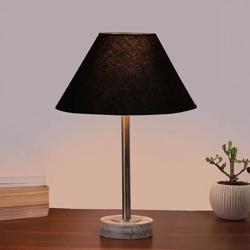 Cotin II Rodin Wooden Table Lamp - Black,Silver,White media 2