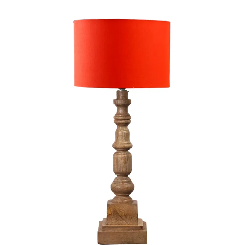 Cotin I Arbor Wooden Table Lamp - Orange,Brown media 6