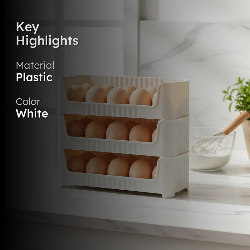 Egg Safe Plastic Fridge Organizers media 2