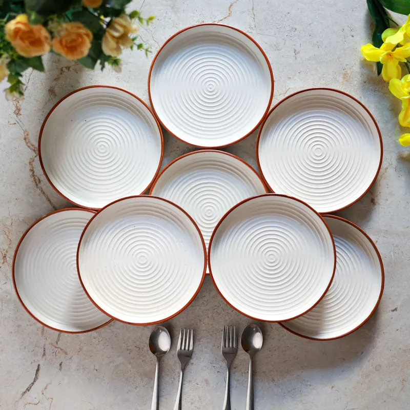 Ceraflor Ceramic Dinner Plate - Set Of Eight media 3