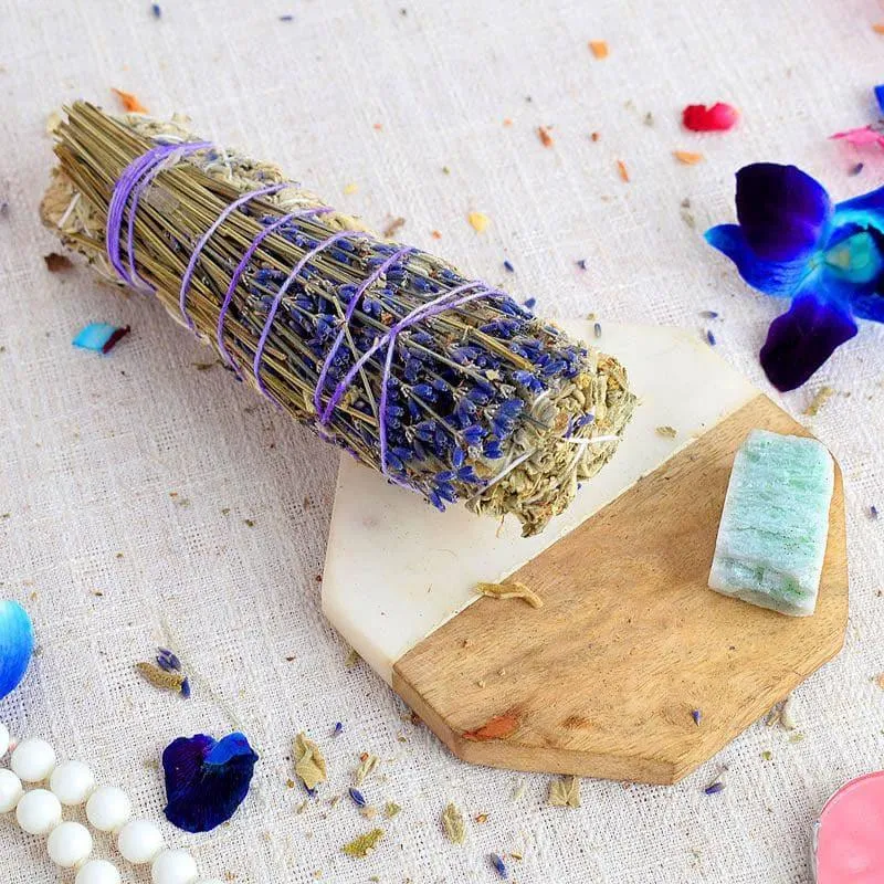 White Sage With Lavender And Amazonite Crystal media 1