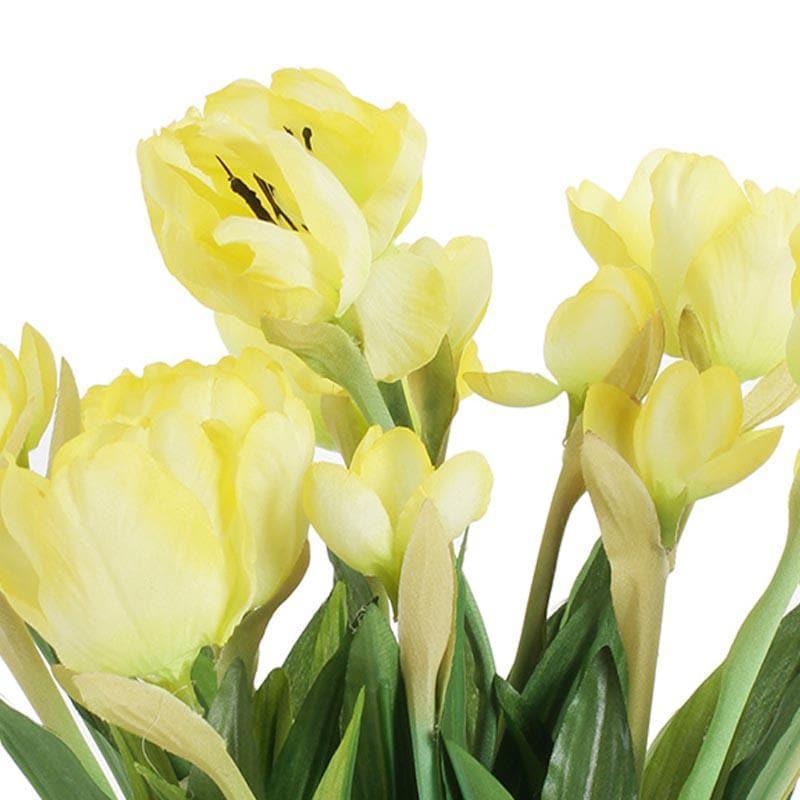 Faux Tulip Bonsai In Ceramic Pot (26 cms) - Yellow media 3