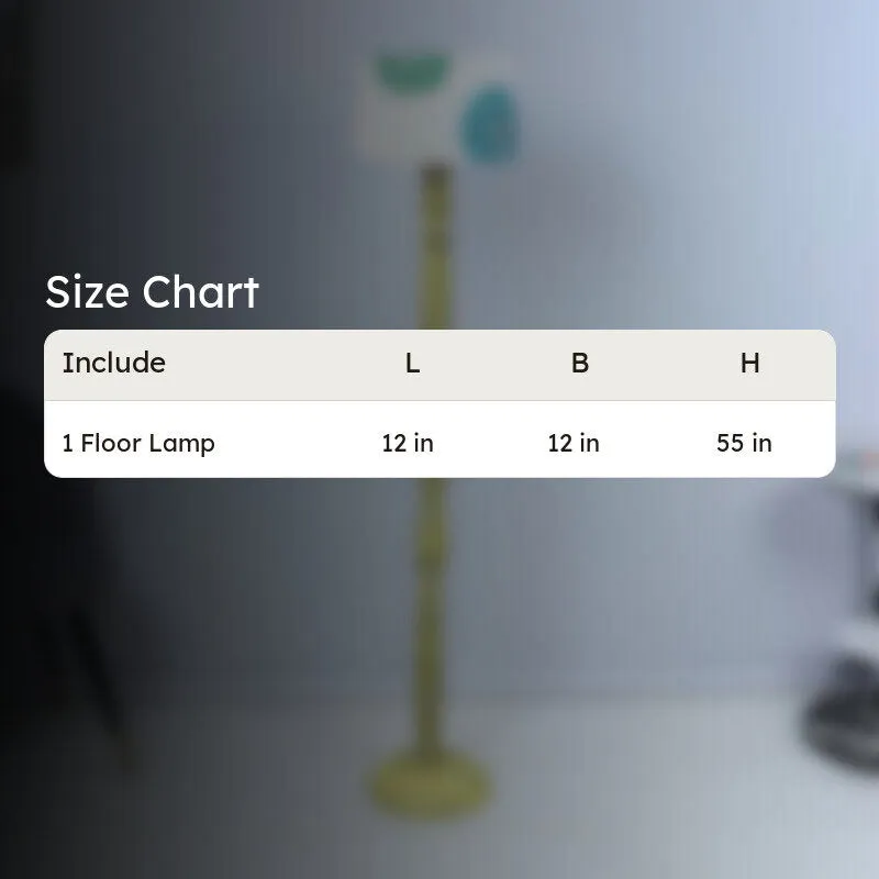 Akari Dune Printed Mango Wood Floor Lamp media 5