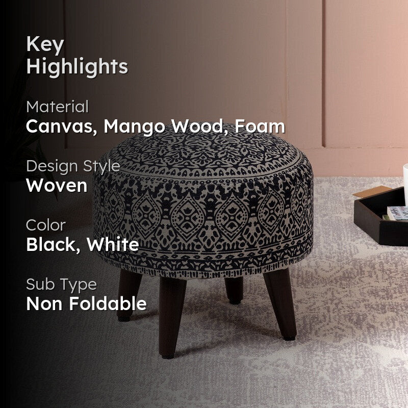 Chenova Cotton Ottoman - Blue media 2