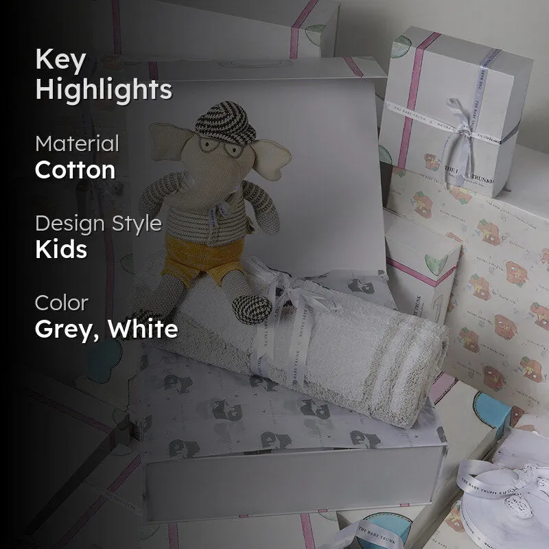 Stripy Elephant Baby Gift Set - Two Piece Set media 2