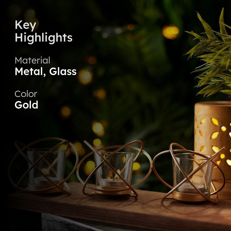 Star Loop Tealight Candle Holder - Set Of Two media 2