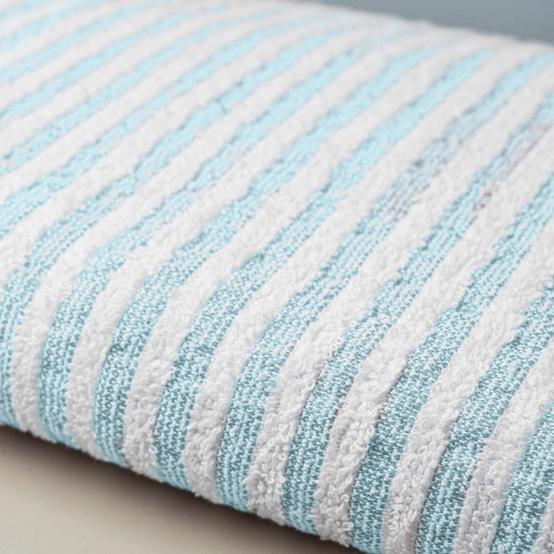 Micro Cotton LuxeDry Striped Comfort Bath Towel - Light Blue & White image 5