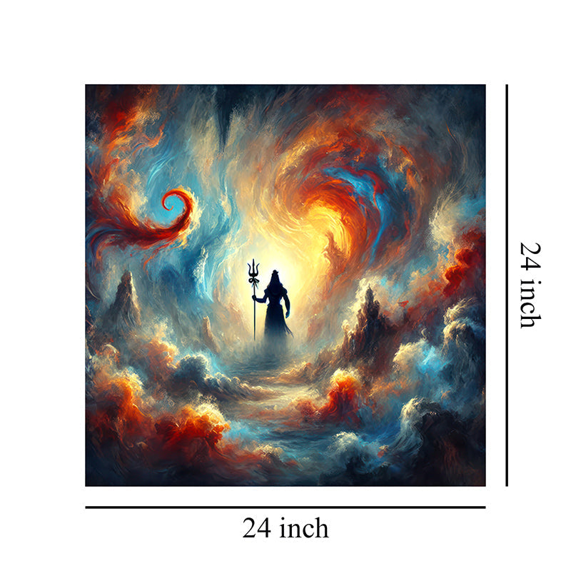 Cosmic Shiva Wall Painting media 8