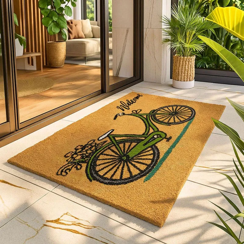 Cycle Bloom Coir Door Mats - Brown media 3