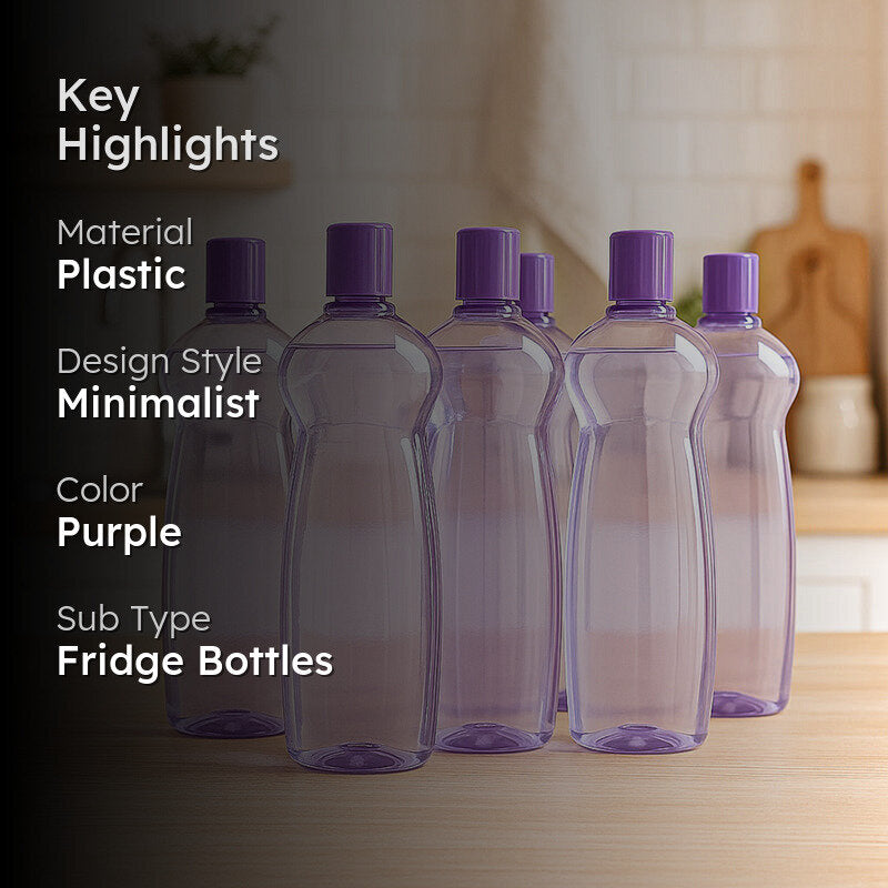 Milton Vessla Bottle (Purple, 1000 mL Each) - Set Of Six media 2