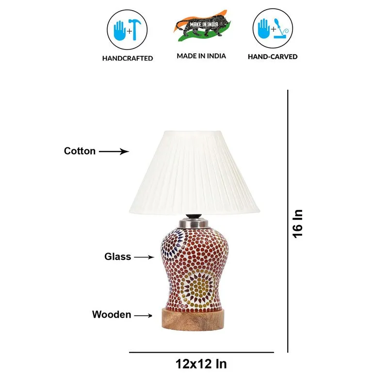 Aranya Pleatra Wooden Table Lamp - Multicolor media 9