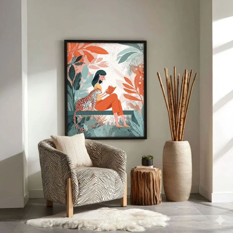 ForestReverie Canvas Wall Painting - Black Frame media 4