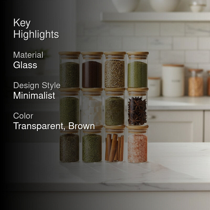 Clear Edge Airtight Jars (320 mL Each) - Set of Twelve media 2