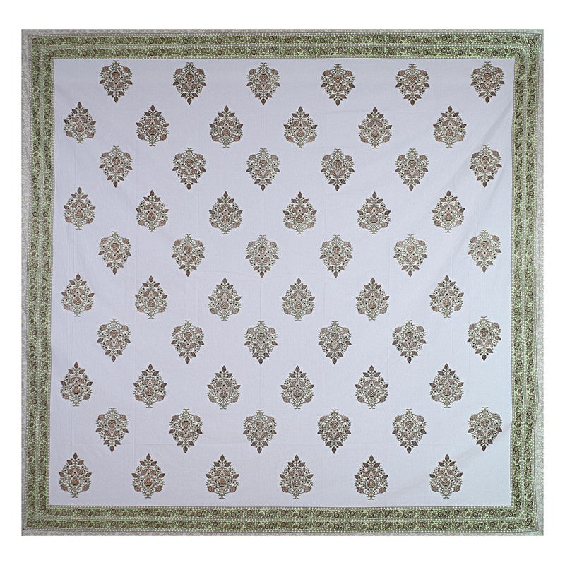 PetalRiwaaz Handblock Printed Cotton Bedsheet (Brown) - 400 TC media 7