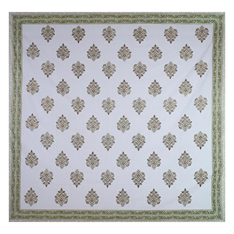 PetalRiwaaz Handblock Printed Cotton Bedsheet (Brown) - 400 TC media 7