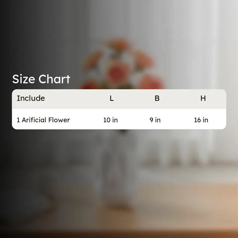 Floraura Rose Fabric Artificial Flower - Peach media 8