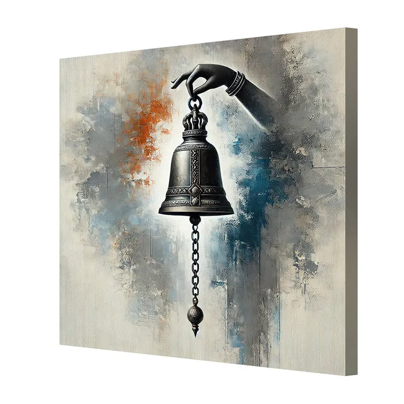 Sacred Bell In Divine Hand Poly Canvas Wall Painting media 5