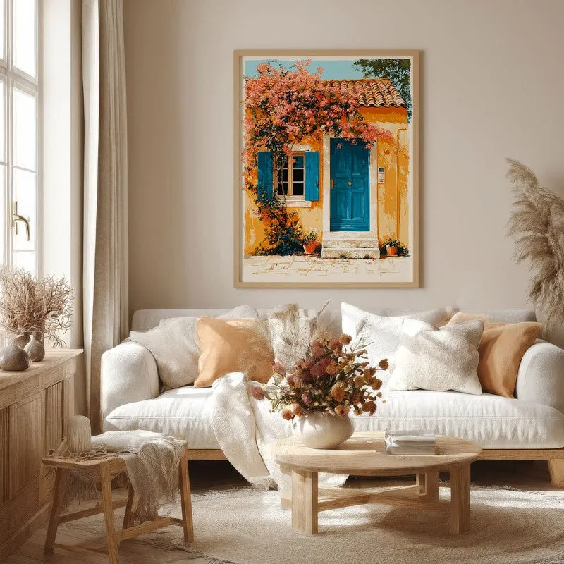 Sunny Day Canvas Wall Painting - Brown Frame media 4