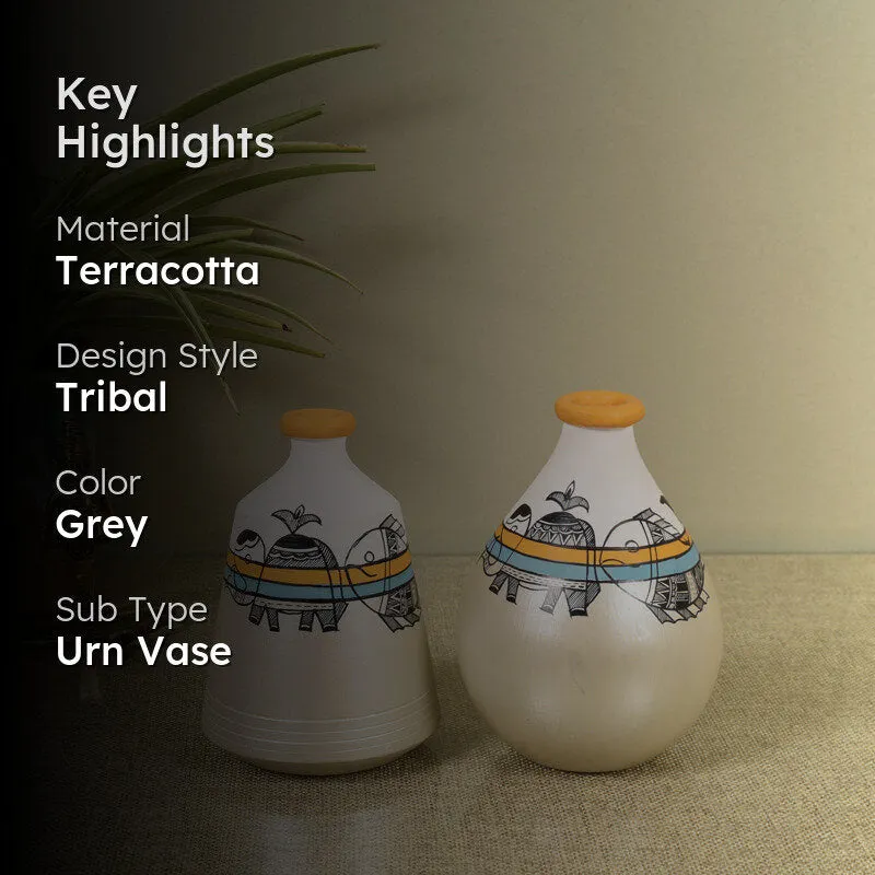 Haathi Heritage Vase - Set Of Two media 2