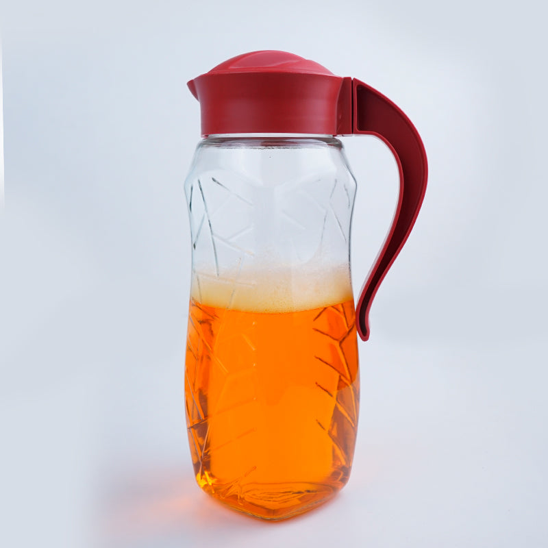 Domana Sema Transparent Jug With Lid (Red) - 1600 ML media 4
