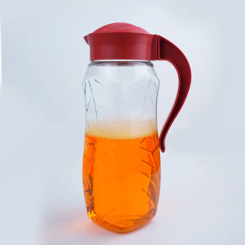 Domana Sema Transparent Jug With Lid (Red) - 1600 ML media 4