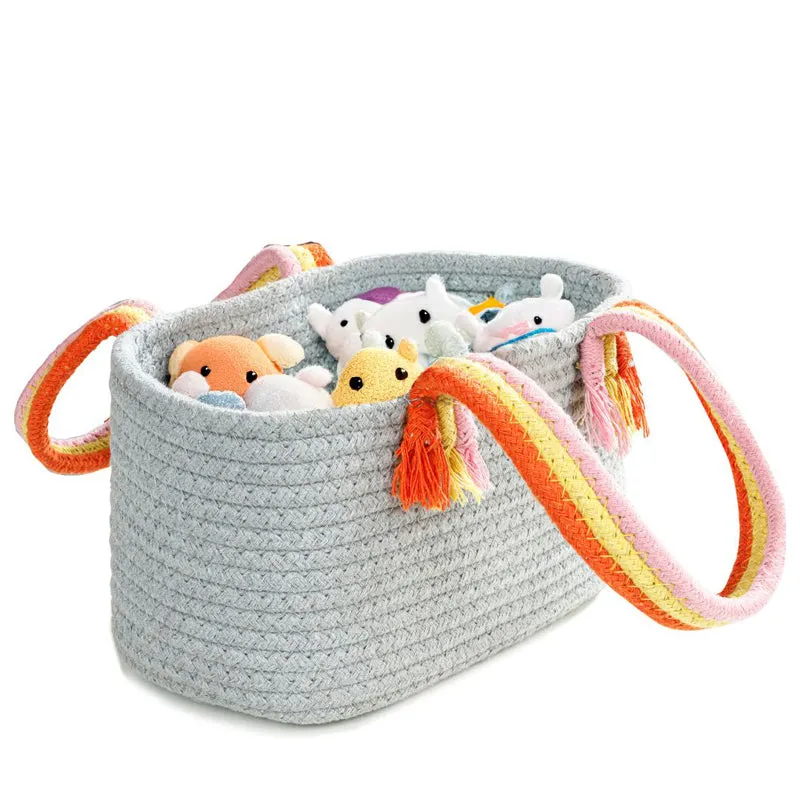Tidy Twist Cotton Storage Basket Grey media 4