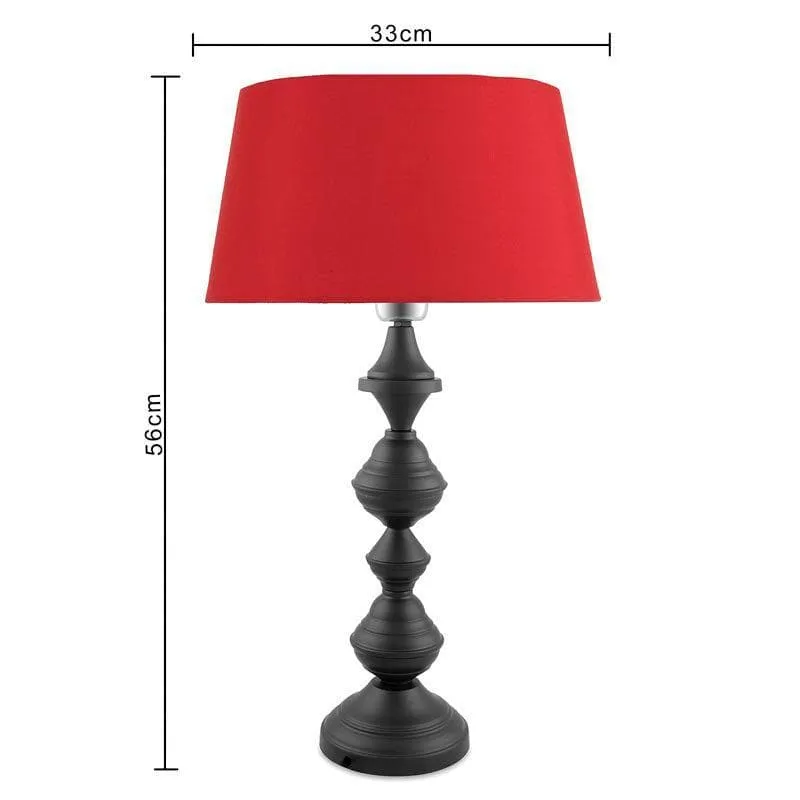 Nordic Waterdrop Fabric Table Lamp - Black,Red media 4