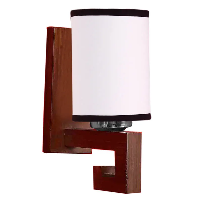 Vouguish Cylindrical Wooden Wall Lamp media 4