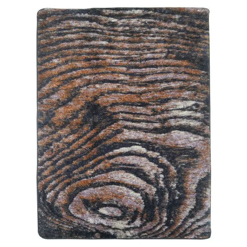Navori Abstract Micro Fiber Area Rug - Brown,Grey media 1