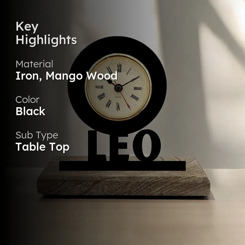 Leo Zodiac Analog Table Clock media 2